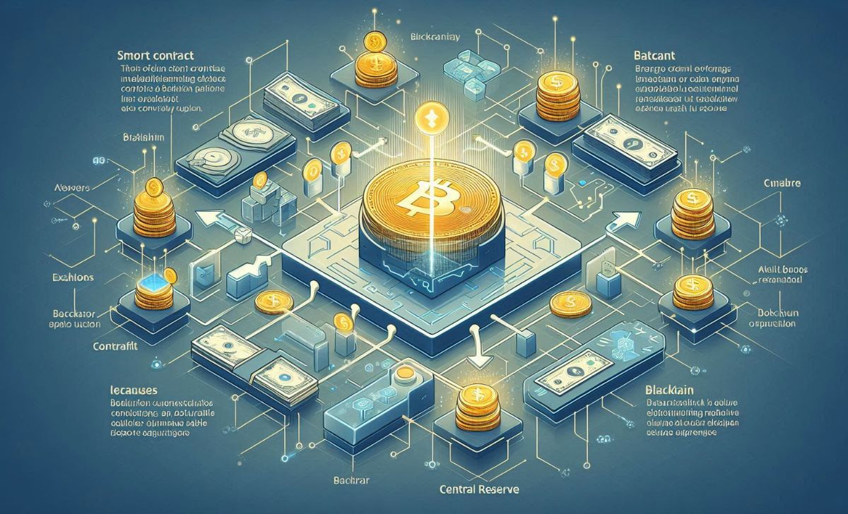 Stablecoins maintain value by pegging to assets like USD through reserves or algorithms
