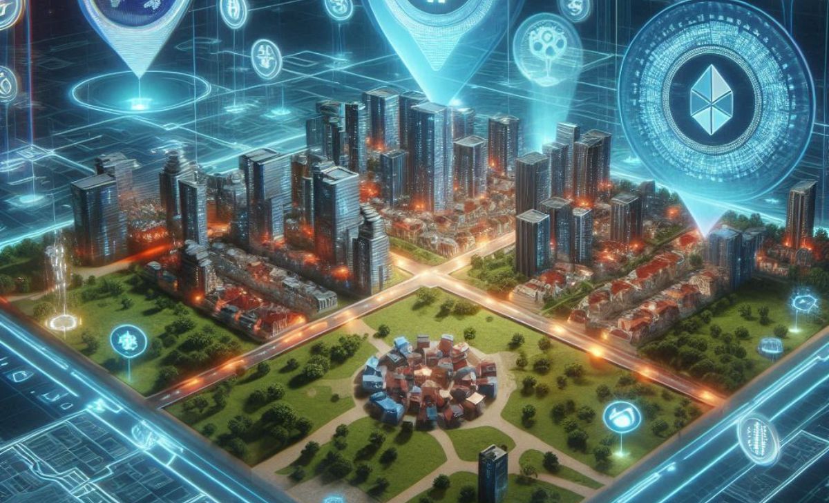 Virtual land NFTs let users buy, sell, and develop digital real estate in metaverses