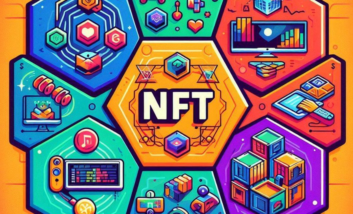 Types of NFTs include art, music, gaming items, and virtual real estate