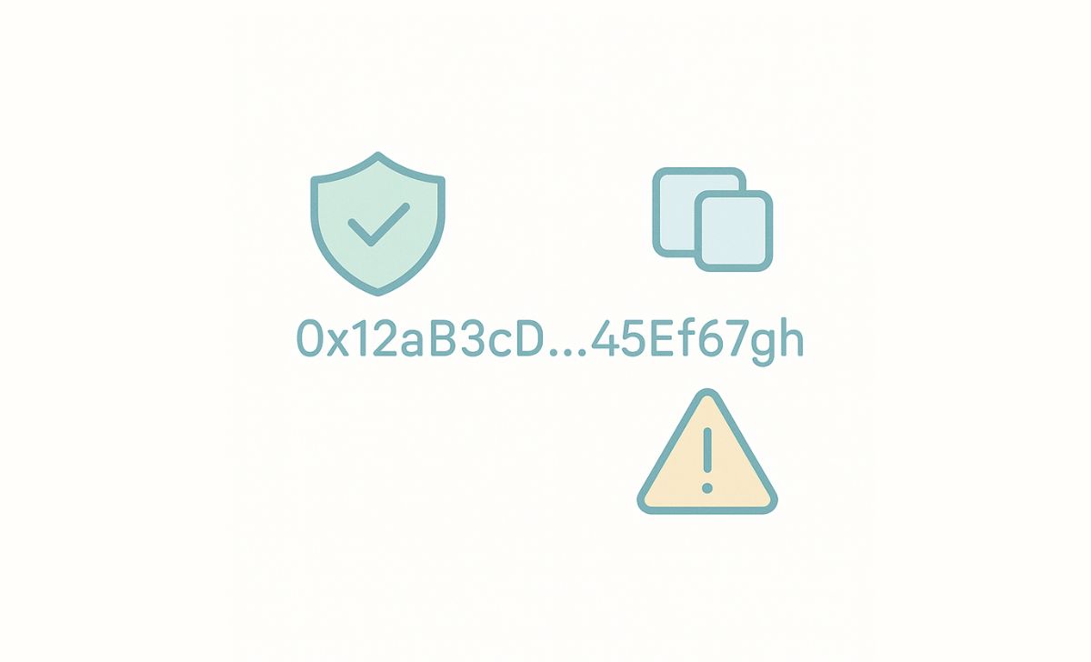 Share only your public address, double-check, and never reveal private keys