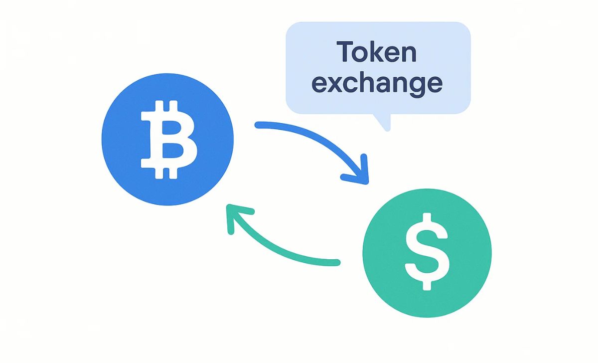 Token swap exchanges one cryptocurrency for another without using fiat currency